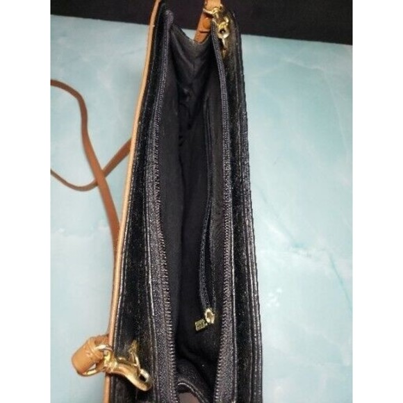 Bueno Ostrich Bag Purse Handbag Cross Body Faux Leather Outer Pocket Vintage - Picture 6 of 11